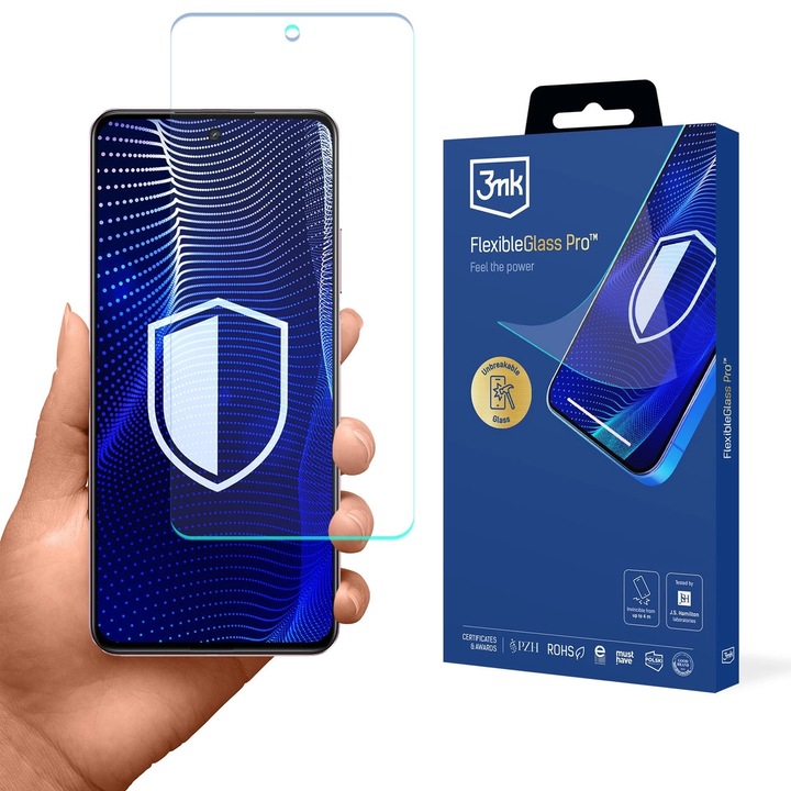 Folie sticla 3mk FlexibleGlass Pro compatibila cu Realme C75x, Transparent