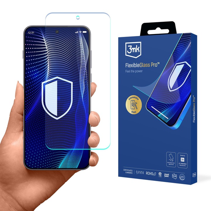 Folie sticla 3mk FlexibleGlass Pro compatibila cu OnePlus Nord 5, Transparent
