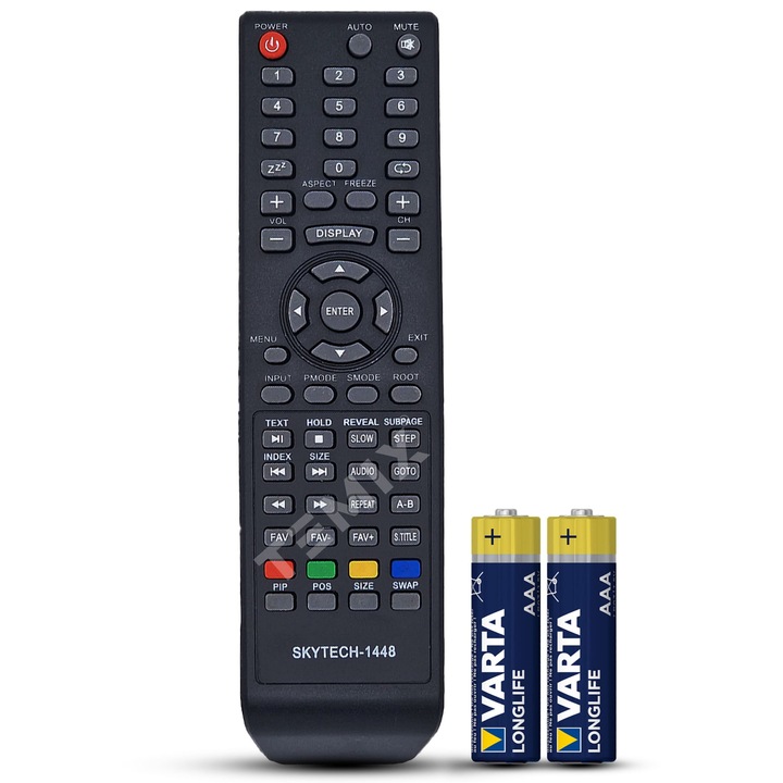 Telecomanda compatibila Skytech 1448, TEMIX®, neagra, baterii incluse