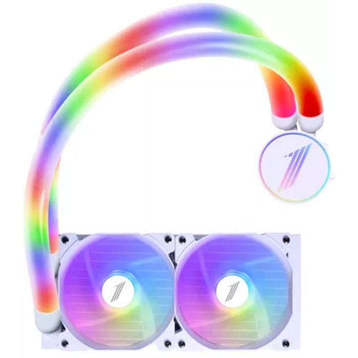 Răcitor Procesor 1stPlayer MOTHRA MT 240 ARGB Alb, Radiator Infinite Space, Ventilator 800-1800PWM