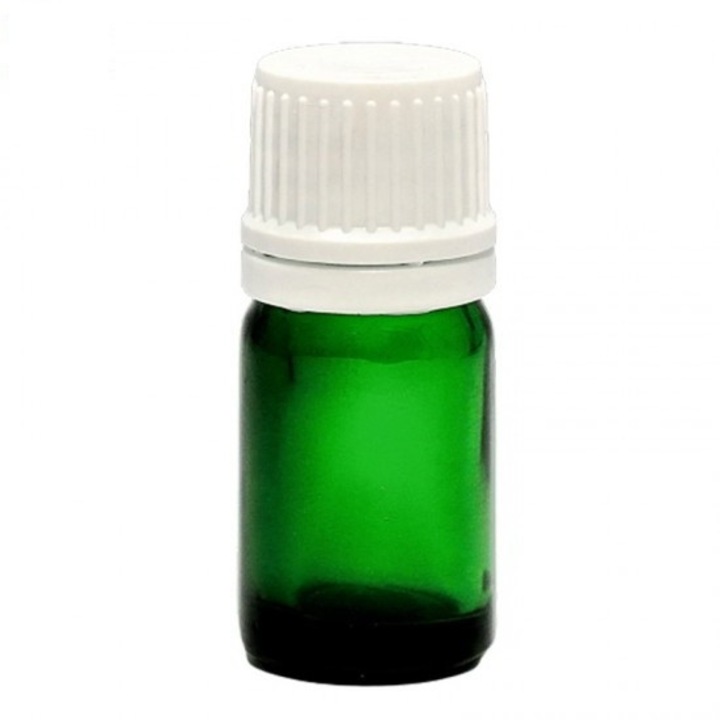 Sticla verde cu picurator, capac picurator alb, 5ml