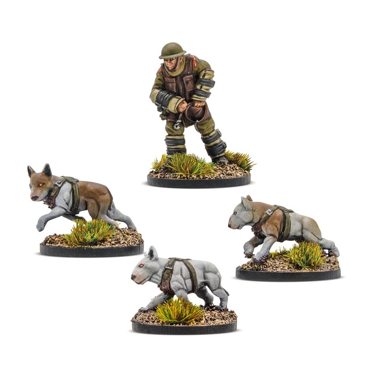 Konflikt '47 játék kiegészítő, Brit Nemzetközösségi Cerberus Osztag 1, Warlord Games, angol nyelvű, 4 összeállítható modell