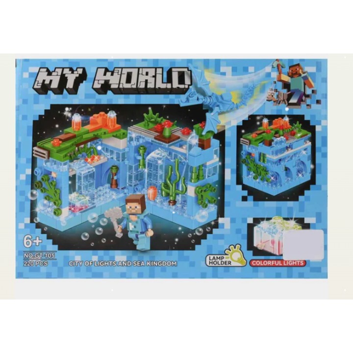 Конструктор Minecraft City of Lights GT-105, Sea Kingdom, 220 части, многоцветен