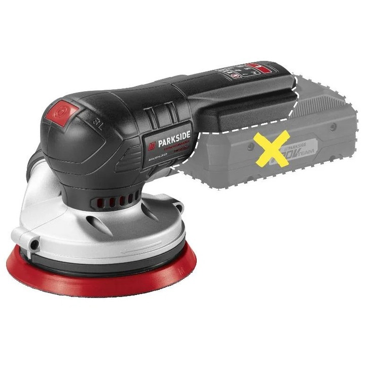 Акумулаторен орбитален шлайф PARKSIDE PERFORMANCE® 20 V, Обороти на празен ход: 6000–10000 min⁻¹ Честота: 12.000–20.000 min⁻, Шлифовъчен диск: Ø 125 мм