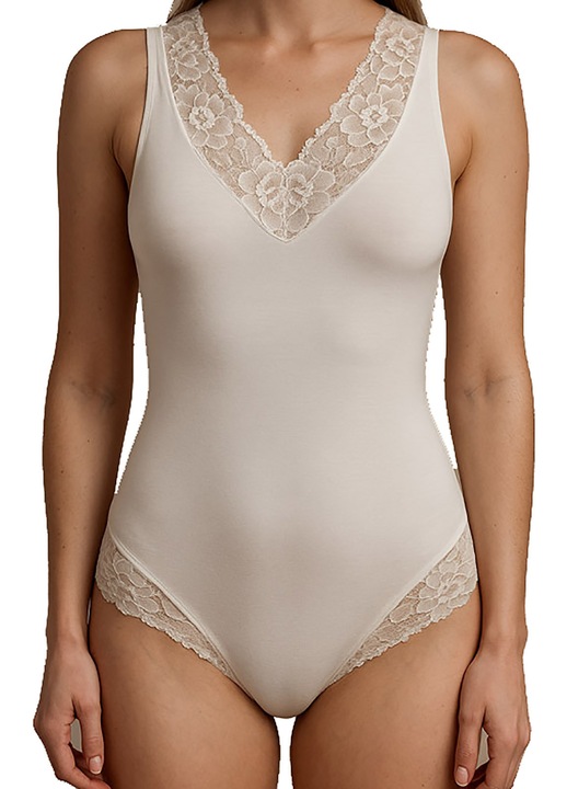 Дамско боди, бяло, lizabel, дантела, S