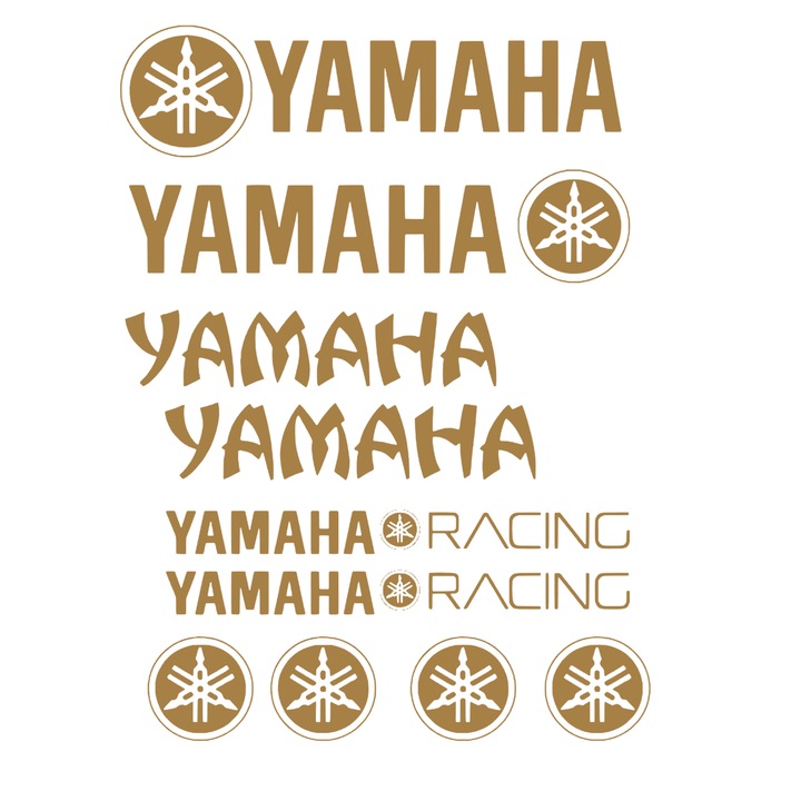 Set 10 stickere decorative Yamaha Racing, cupru