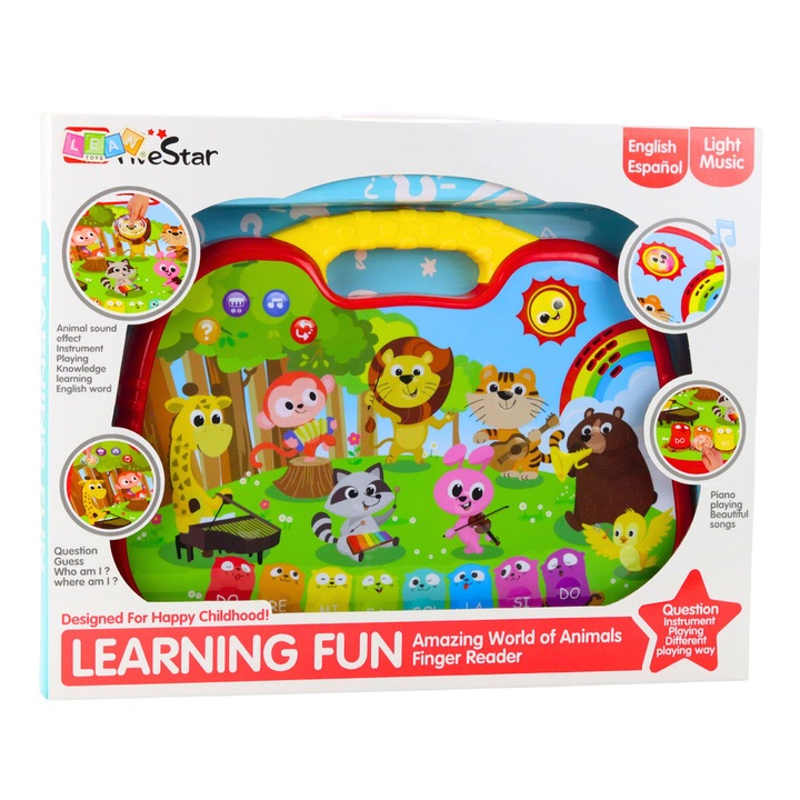 Интерактивна маса за деца, LEAN Toys, 35,5x26,5x3см, многоцветна