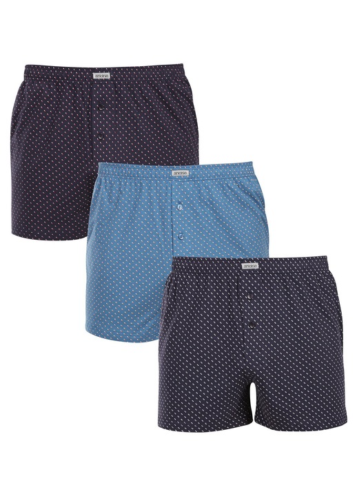 Set 3 boxeri barbatesti Andrie multicolori, bumbac, XL INTL