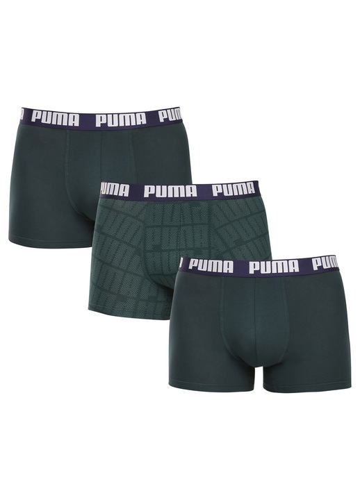 Set boxeri barbati Puma, 3 bucati, verzi, bumbac
