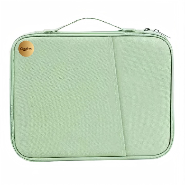 Husa tableta 13 inch, Omelivon, impermeabila, rezistenta la uzura, verde, compacta si portabila