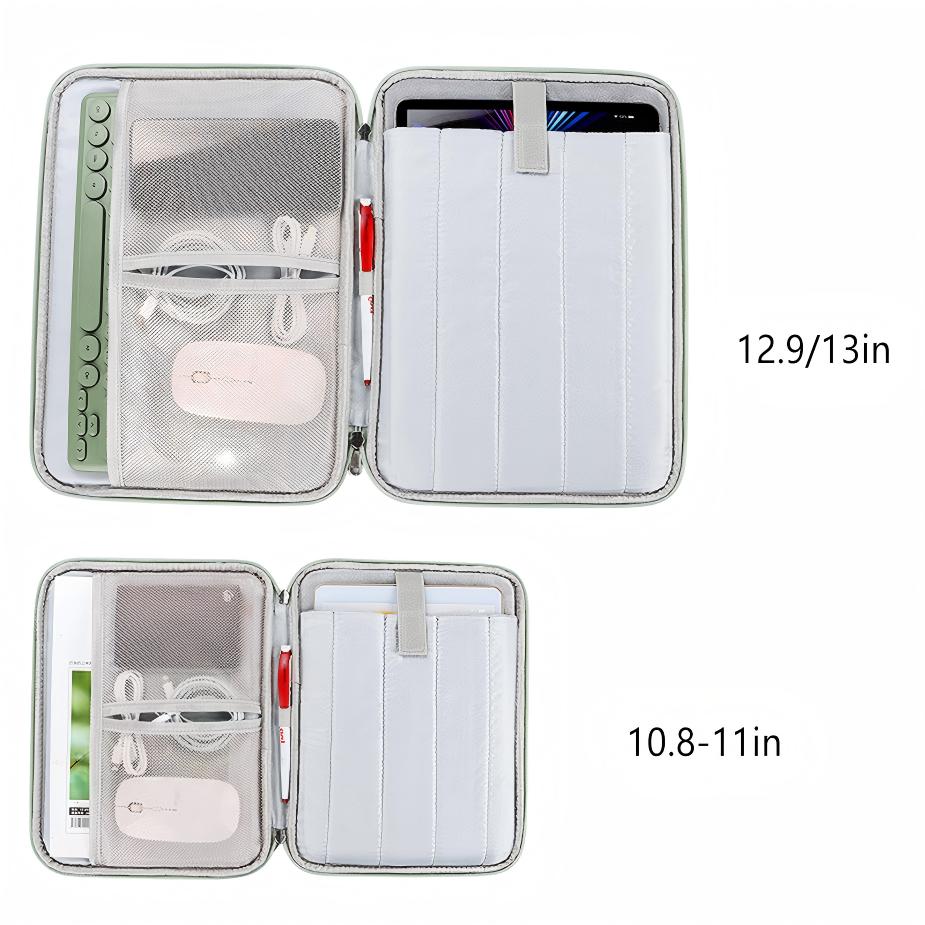 Husa tableta 13 inch, Omelivon, impermeabila, rezistenta la uzura, verde, compacta si portabila