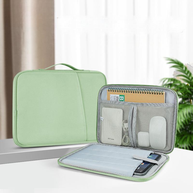 Husa tableta 13 inch, Omelivon, impermeabila, rezistenta la uzura, verde, compacta si portabila