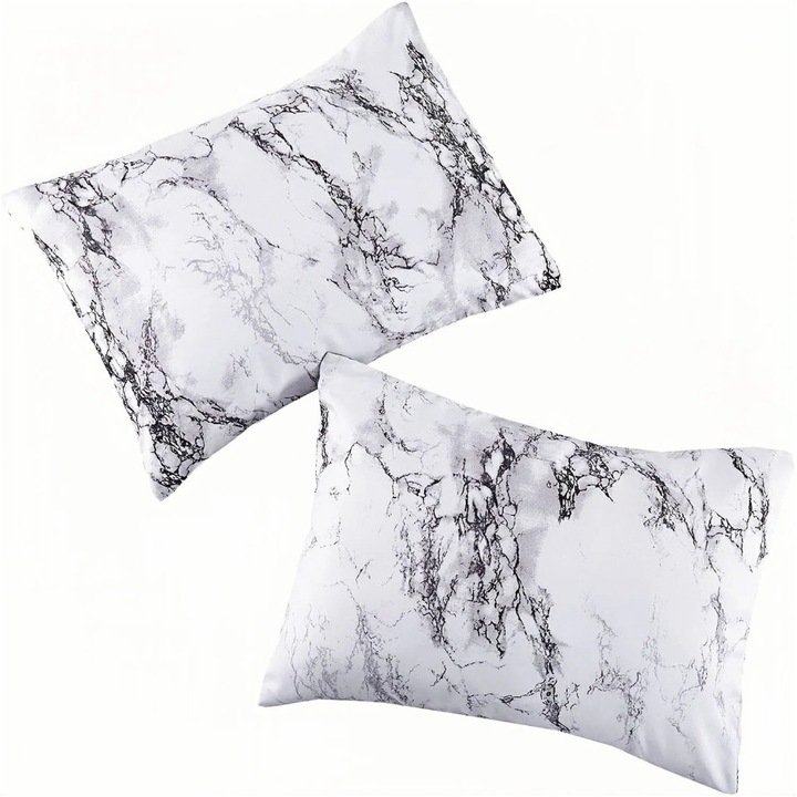 2 db párnahuzat szett, BOMSTOM, márvány mintás, hipoallergén, 50.8x66.6cm, többszínű
