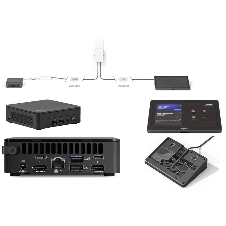 Sistem de teleconferinta Logitech Base Zoom Rooms+TAP, 298872