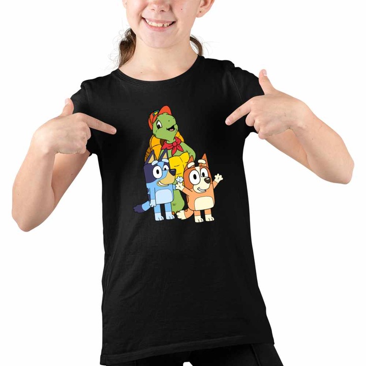 Tricou Copii Fete Franklin Blue Bingo, Fekete