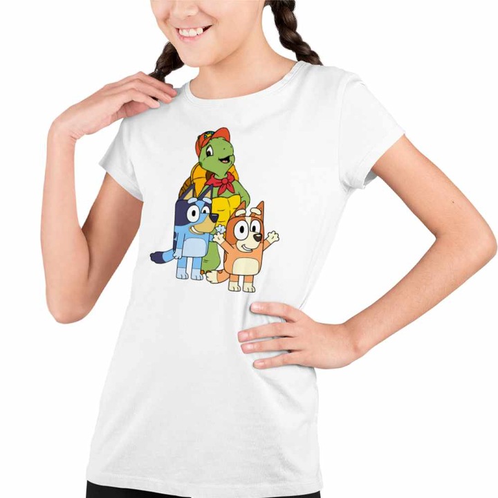 Tricou Copii Fete Franklin Blue Bingo, Fehér