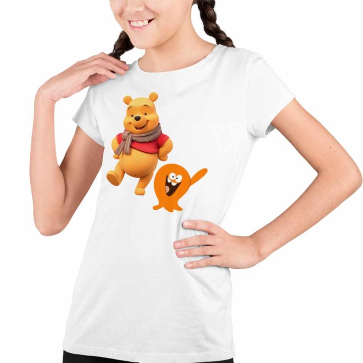 Tricou Copii Fete Lamput Winnie the Pooh, Fehér