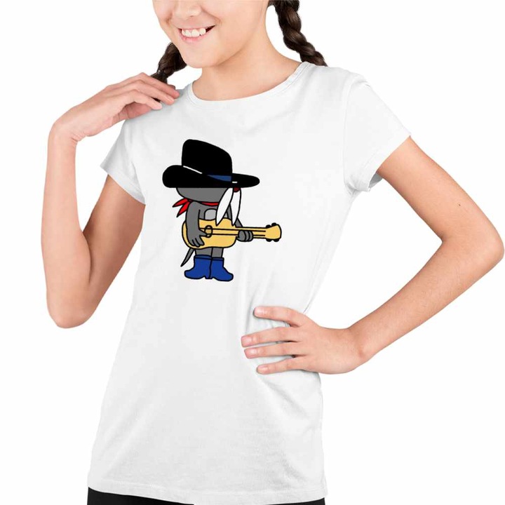 Tricou Copii Fete Tom si Jerry Unchiul Pecos, Fehér