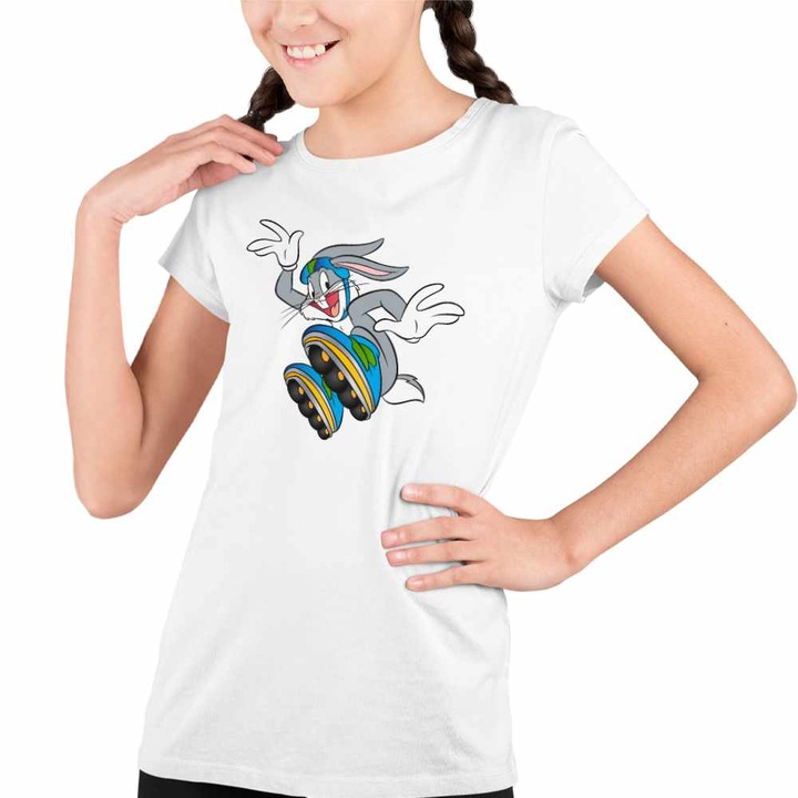 Tricou Copii Fete Bugs Bunny Role, Fehér