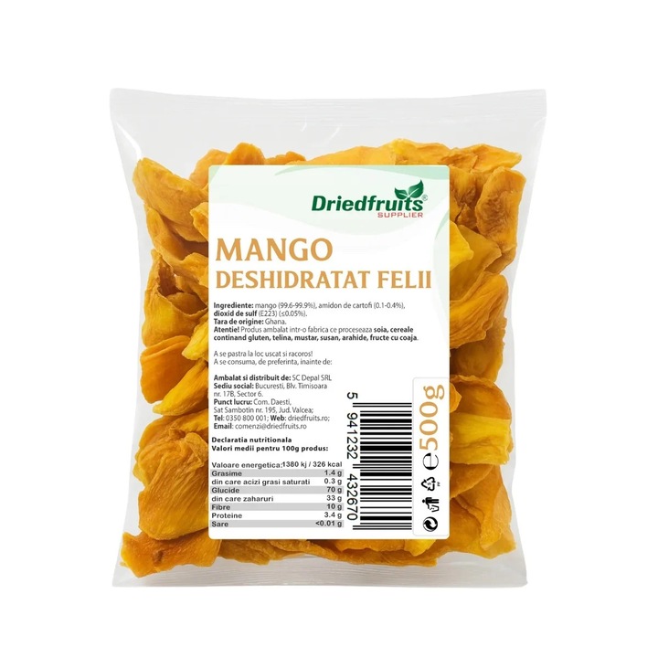 Mango deshidratat felii - 500 g