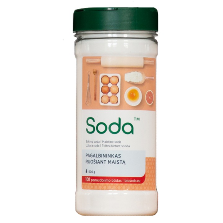 Bicarbonat de sodiu universal 500g Soda, ambalaj reutilizabil