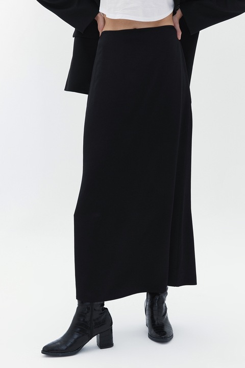 OXXO, Fusta lunga cu croiala dreapta, Negru