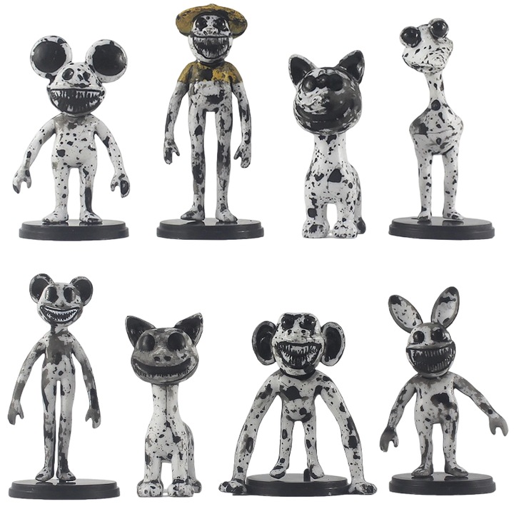 Комплект 8 Деформирани Фигурки Зоопарк, Модели на Герои от Игра