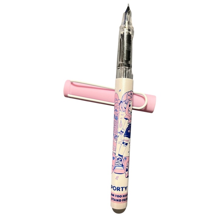 Stilou Yiren cu radiera si rezerva termica Sporty Roz