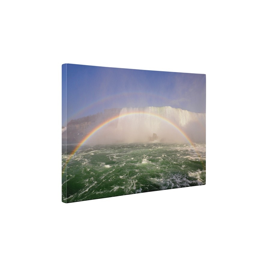 Curcubeu deasupra cascadei - Tablou Canvas - 60x80 cm