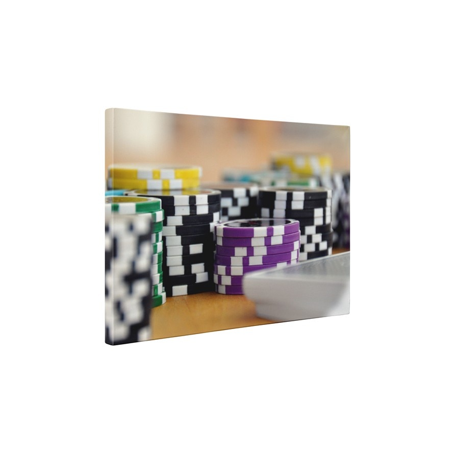 Jetoane poker - Tablou Canvas - 45x60 cm