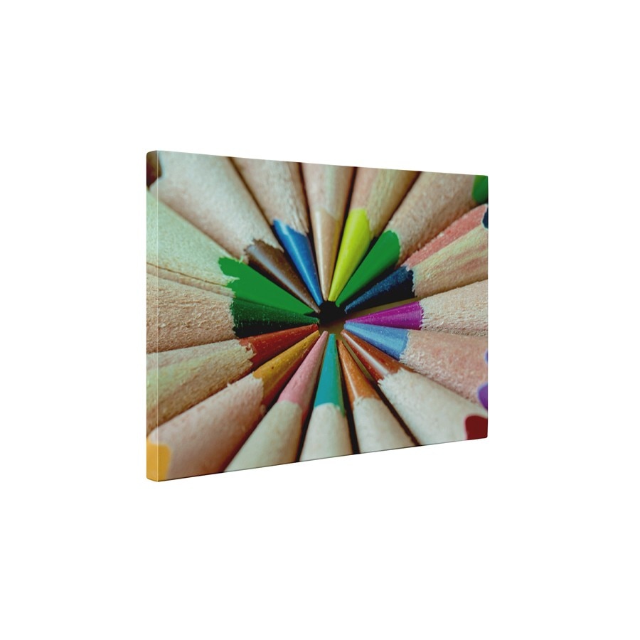 Creioane colorate ascutite - Tablou Canvas - 50x65 cm