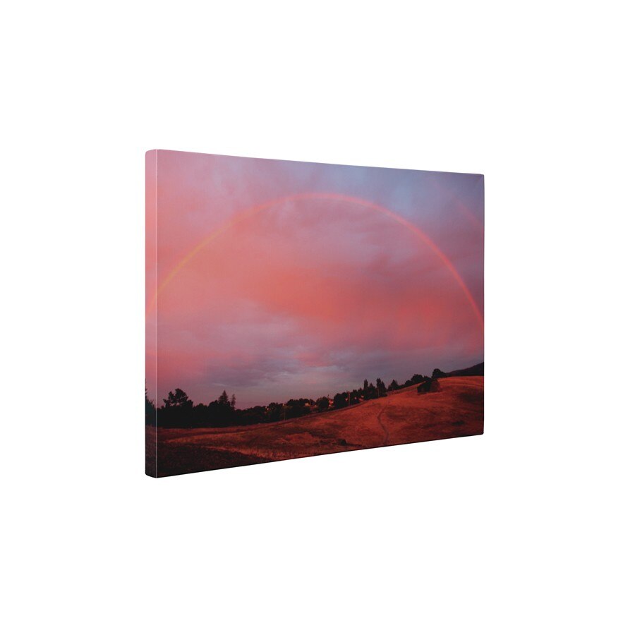 Curcubeu in apus de soare - Tablou Canvas - 90x120 cm