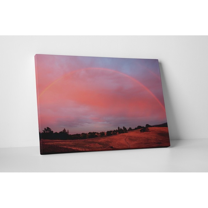 Curcubeu in apus de soare - Tablou Canvas - 85x110 cm