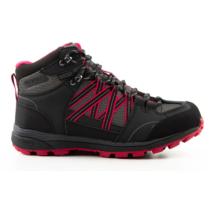 Bocanci de trekking dama Regatta Samaris II Mid impermeabili, negru, material sintetic si textil, talpa cauciuc, 42 EU