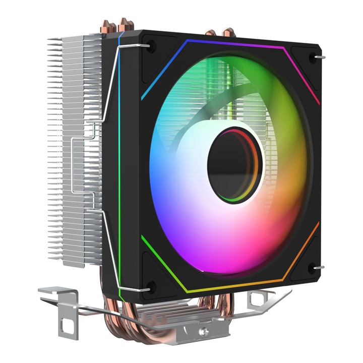 Охладител за процесор ProGaming CoreFrost C4, 4 топлинни тръби, 120 мм ARGB вентилатор, PWM, 230W