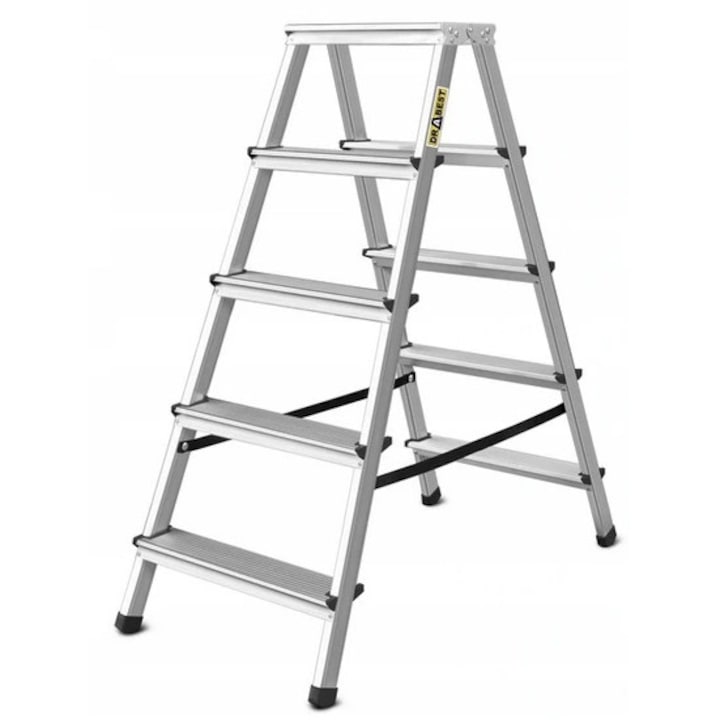 Drabest alumínium létra, 5 fokos, 125 kg, 102 cm, összecsukható, stabil
