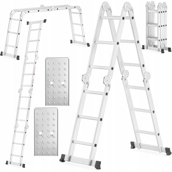Drapelă pliabilă aluminiu Higher 4x3, 150kg, înălțime maximă 4.5m, podină inclusă
