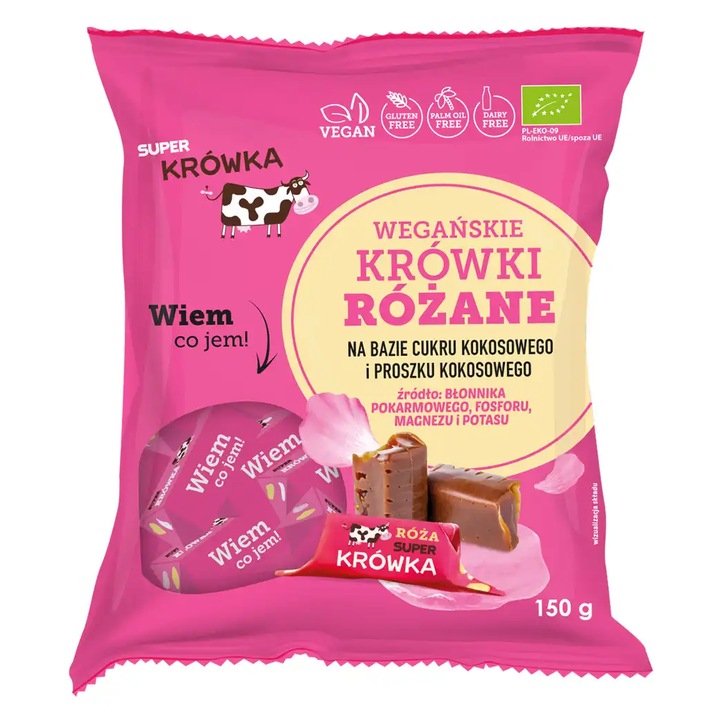 Caramele Me Gusto cu aroma de trandafir, vegane, fara gluten, 150g