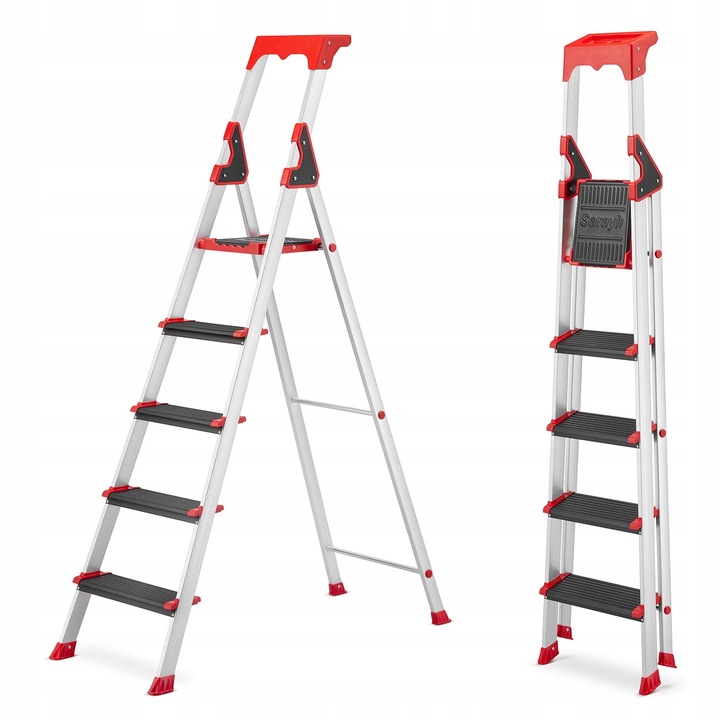 Scară profesională aluminiu Higher ALU 5, 150kg, 3.26m, trepte antiderapante