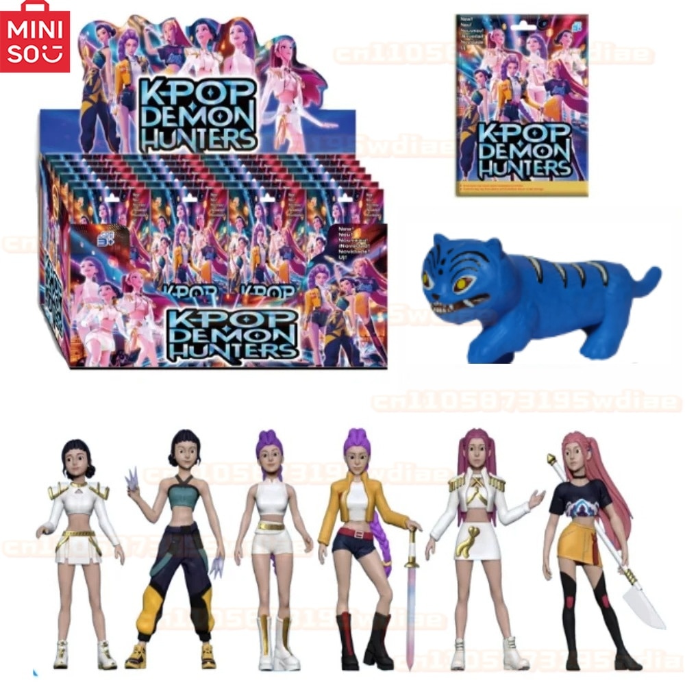 Figurine Demon Hunters Huntrix - Derpys Tiger Rumi, set 6PCS