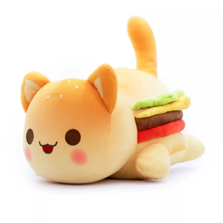 Pufos Párna Hamburger, 25cm, unisex, többszínű, plüssjáték készlet
