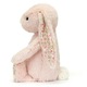 Jucarie de plus, Jellycat Blossom Bunny, 31cm, alb/roz/maro/silver, set 1 buc.
