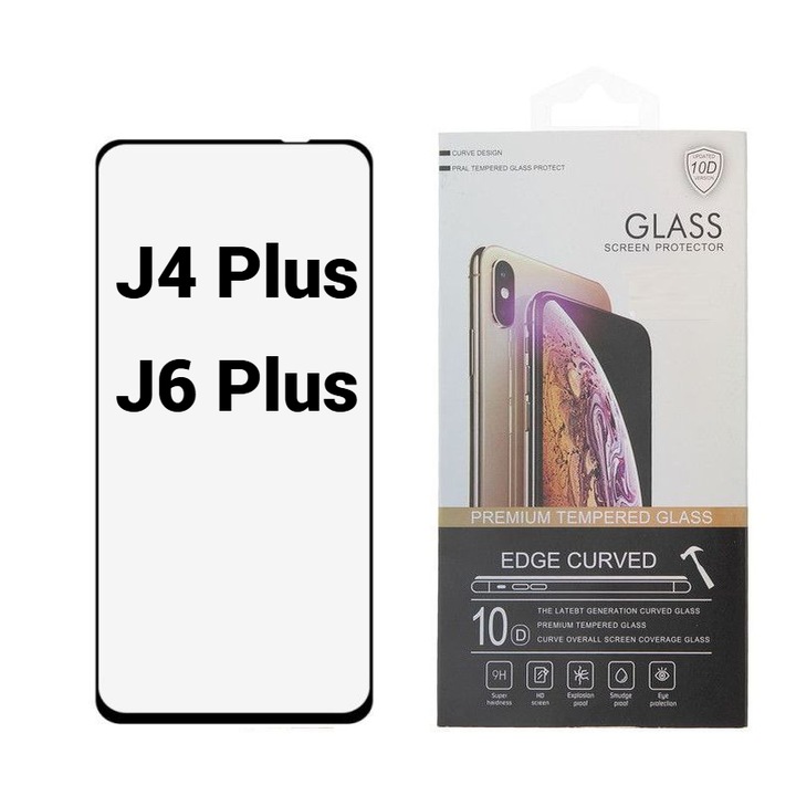 Folie Protectie Ecran 10D pentru Samsung J4 Plus / J6 Plus
