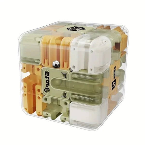 Cub 3D Labirint Puzzle, jucarie educativa, dezvoltare cognitiva