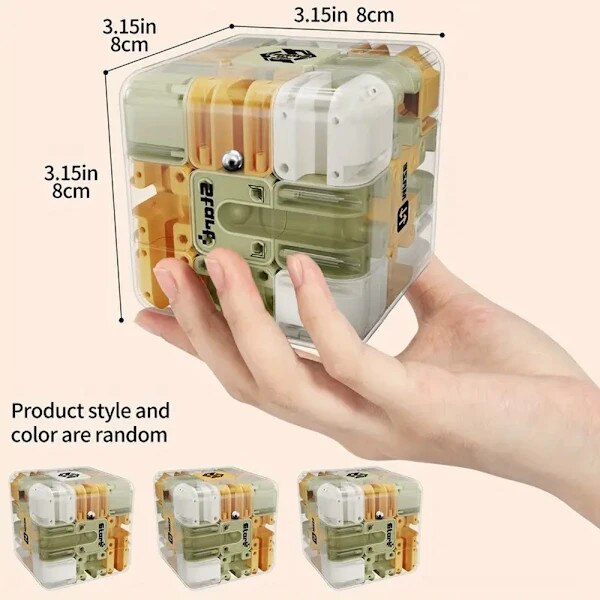 Cub 3D Labirint Puzzle, jucarie educativa, dezvoltare cognitiva