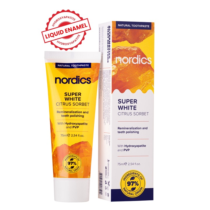 Citrusos fehérítő fogkrém 75ml Nordics