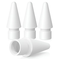 Set rezerva 4x compatibil cu Apple Pencil, varfuri de schimb, Neez®️, pentru iPad Apple Pencil 1Gen/2Gen/Pro, USB-C, compatibil Neez Pencil Pro/SE, Material POM, Nu zgarie, Anti Lag, Tips pentru Apple Pen, Set 4 pack, Alb