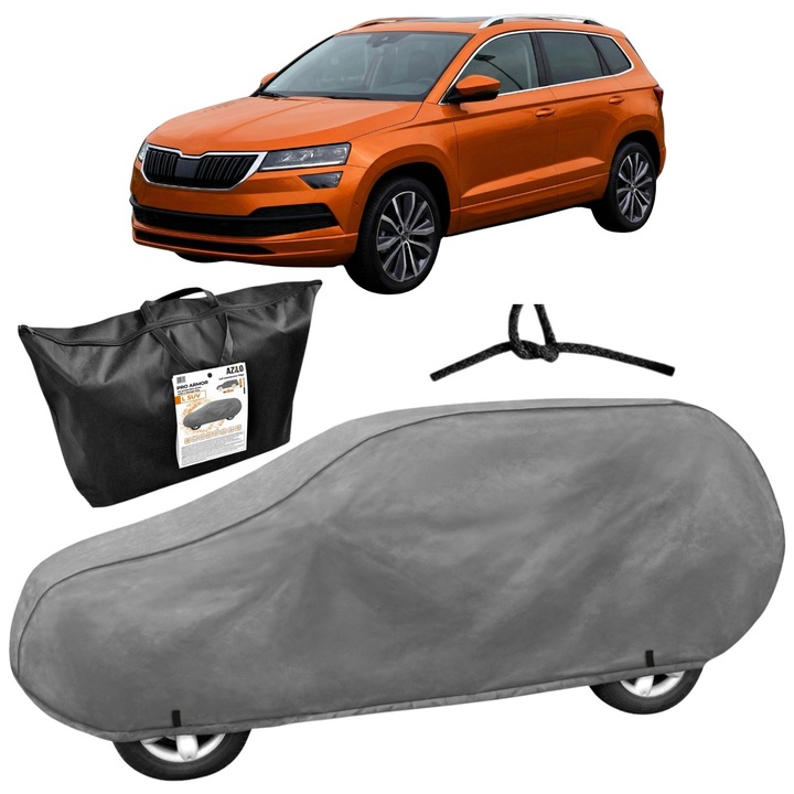 Husa auto protectie exterioara pentru SKODA Azilo Pro Armor SUV L, Impermeabil, gros, cu 4 straturi, Lungime: 430–460 cm Inaltime: 146–156 cm