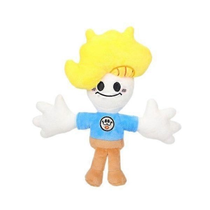 Jucarie de plus Bryson si Ham, baiat cu par galben si personaj de porc, 30x20cm, set