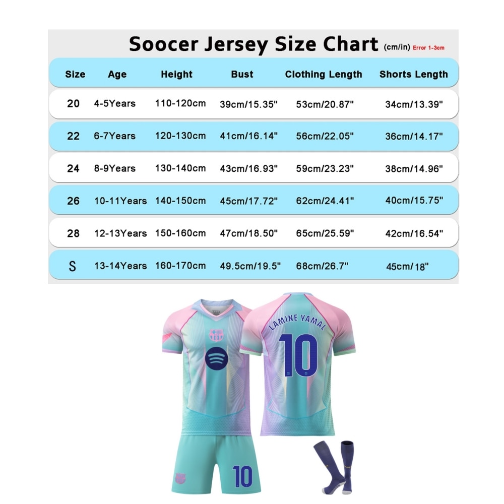 25-26 Sezonul Barcelona Lamine Yamal 10# Fotbal Tricou Set - eMAG.ro